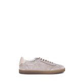 Beige Calf Leather Bos Taurus Low Top Sneakers